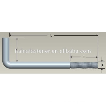 Ankerbolzen, L Haken, 3 / 4-10x4 In